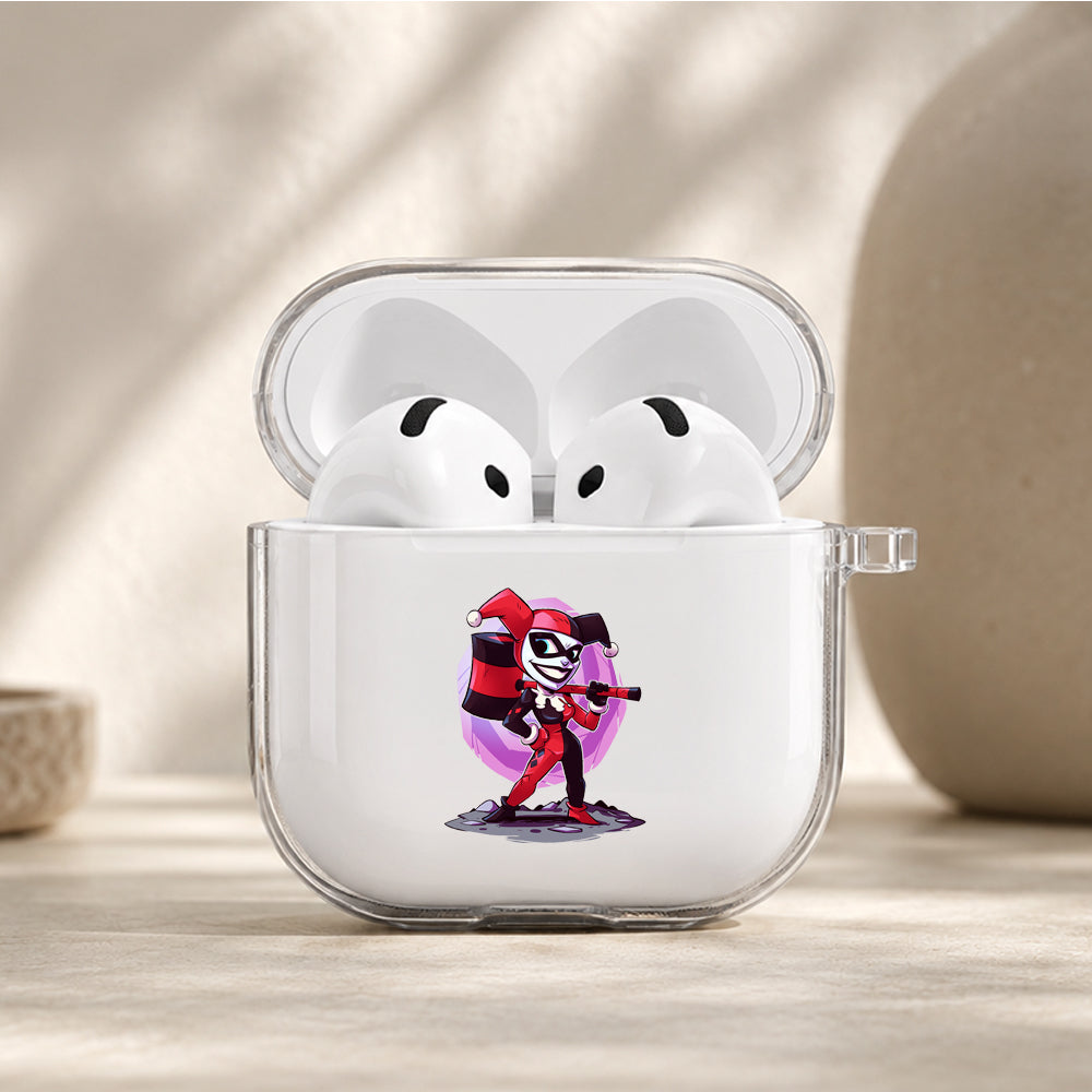 Harley Quinn Chibi Version Protective Apple Airpods 4 Clear Case - Durable Clear Protection