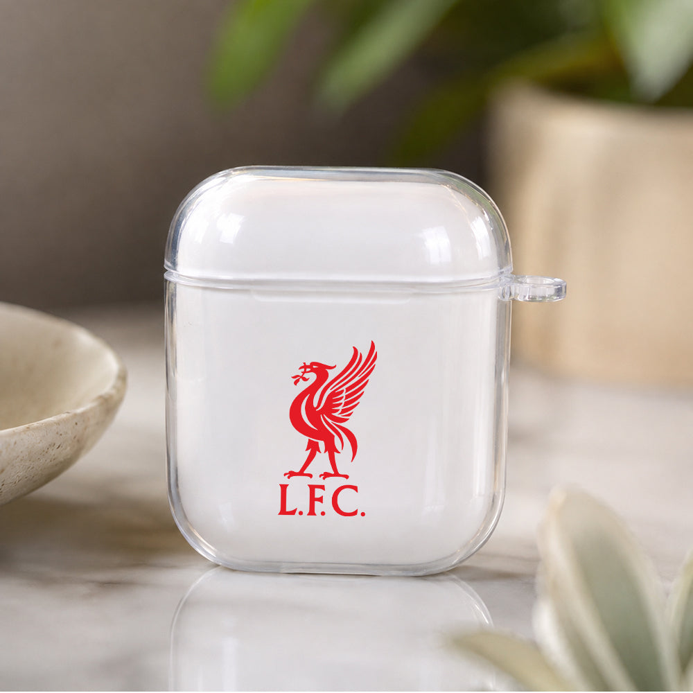 Liverpool FC Logo Protective Clear Case Cover For Apple Airpods | Soft Silicone AirPods 1 / 2 Case | Protective Cover