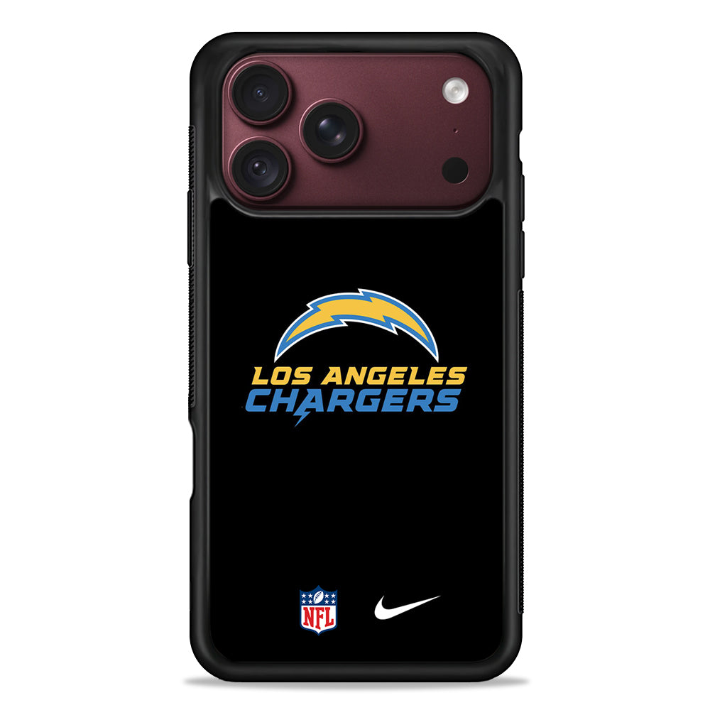 NFL Los Angeles Chargers Nike Logo iPhone 18 Pro Max Case – Slim Silicone Protective Cover