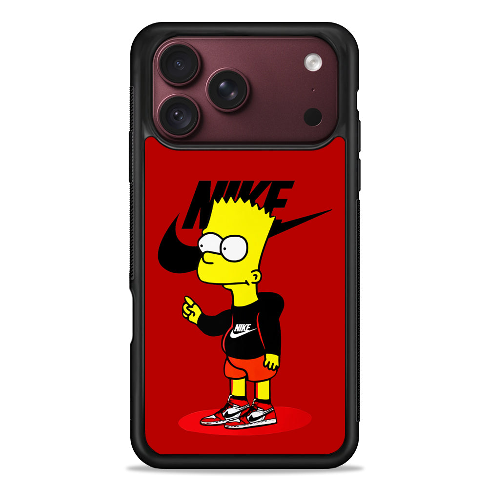 Nike Style Bart Simpson iPhone 18 Pro Max Case – Slim Silicone Protective Cover