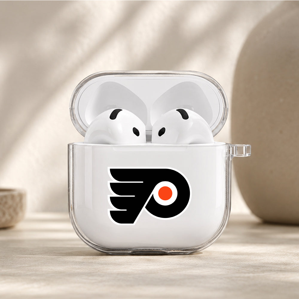 NHL Philadelphia Flyers Logo Protective Apple Airpods 4 Clear Case - Durable Clear Protection