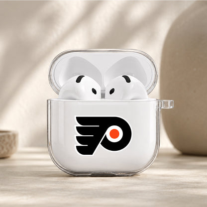 NHL Philadelphia Flyers Logo Protective Apple Airpods 4 Clear Case - Durable Clear Protection