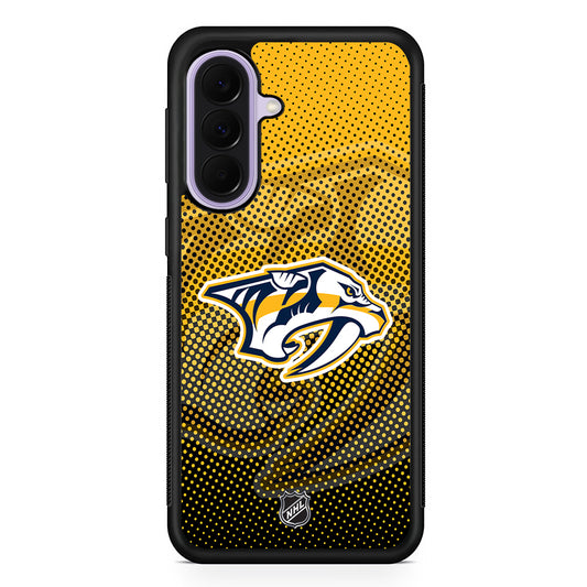 NHL Nashville Predators Dots Pattern Samsung Galaxy A37 Case | Samsung Galaxy A37 Rubber Protective Case