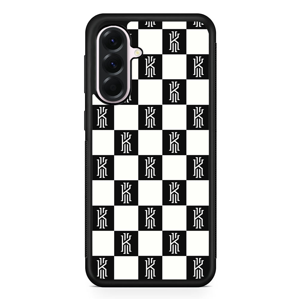 Kyrie Irving Chess Pattern Samsung Galaxy A56 Case | Samsung Galaxy A56 Protective Rubber Case