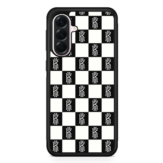 Kyrie Irving Chess Pattern Samsung Galaxy A56 Case | Samsung Galaxy A56 Protective Rubber Case