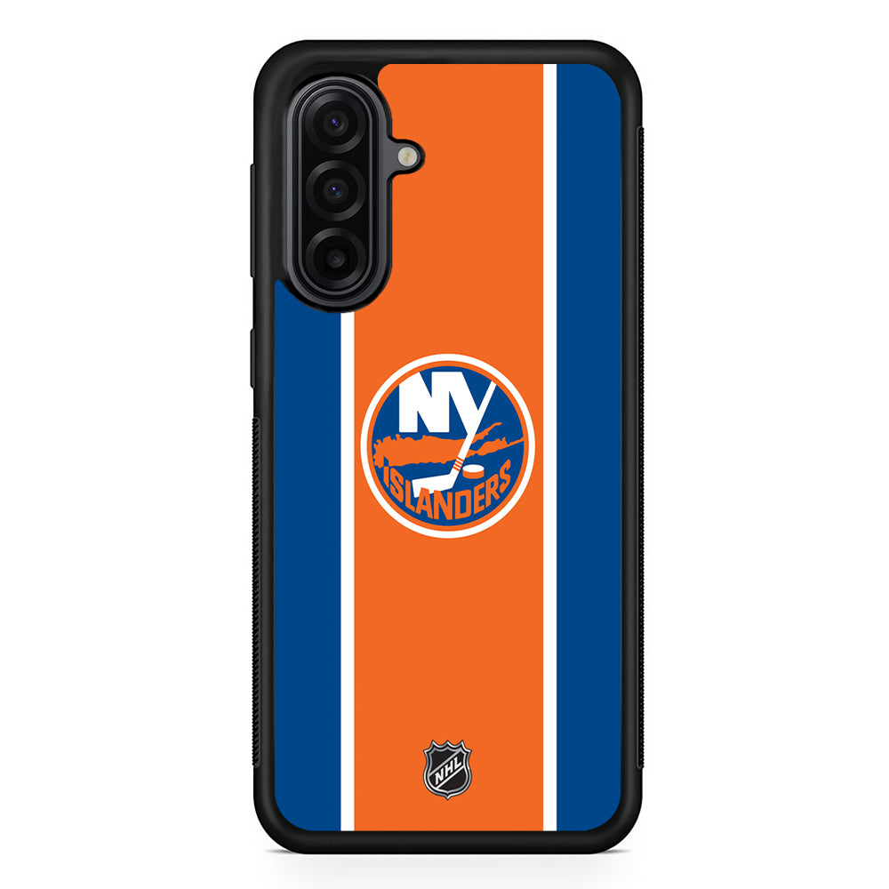 NHL New York Islanders Orange Samsung Galaxy A17 Case | Durable Rubber Samsung Galaxy A17 Phone Case