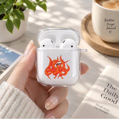 Kurama Naruto Uzumaki Protective Clear Case Cover For Apple Airpods | Soft Silicone AirPods 1 / 2 Case | Protective Cover
