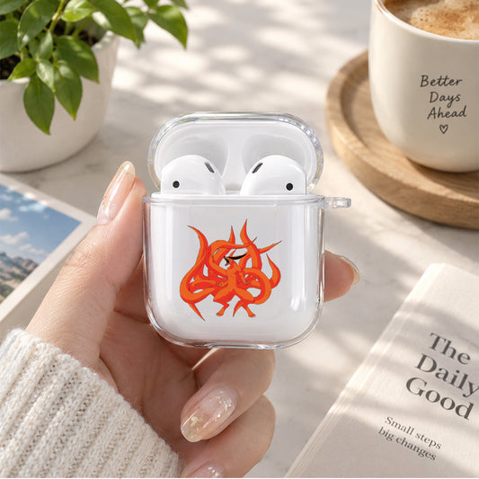 Kurama Naruto Uzumaki Protective Clear Case Cover For Apple Airpods | Soft Silicone AirPods 1 / 2 Case | Protective Cover