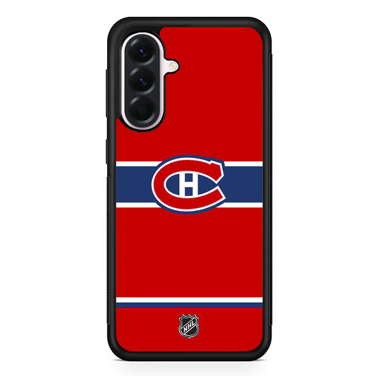 NHL Montréal Canadiens Red Samsung Galaxy A56 Case | Samsung Galaxy A56 Protective Rubber Case