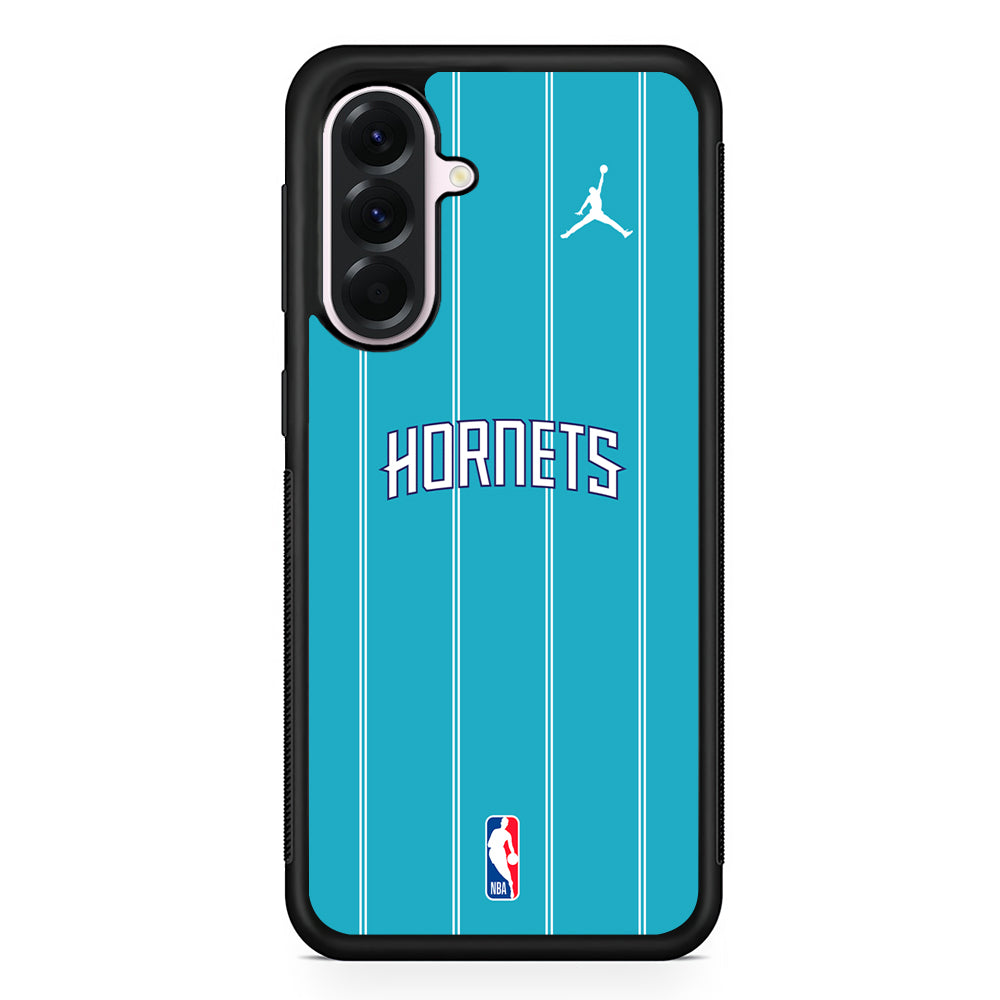 NBA Charlotte Hornets Teal Jordan Samsung Galaxy A56 Case | Samsung Galaxy A56 Protective Rubber Case