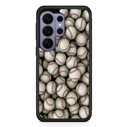 Baseball Ball Pattern Samsung Galaxy S26 Ultra Case | Protective Rubber Cover