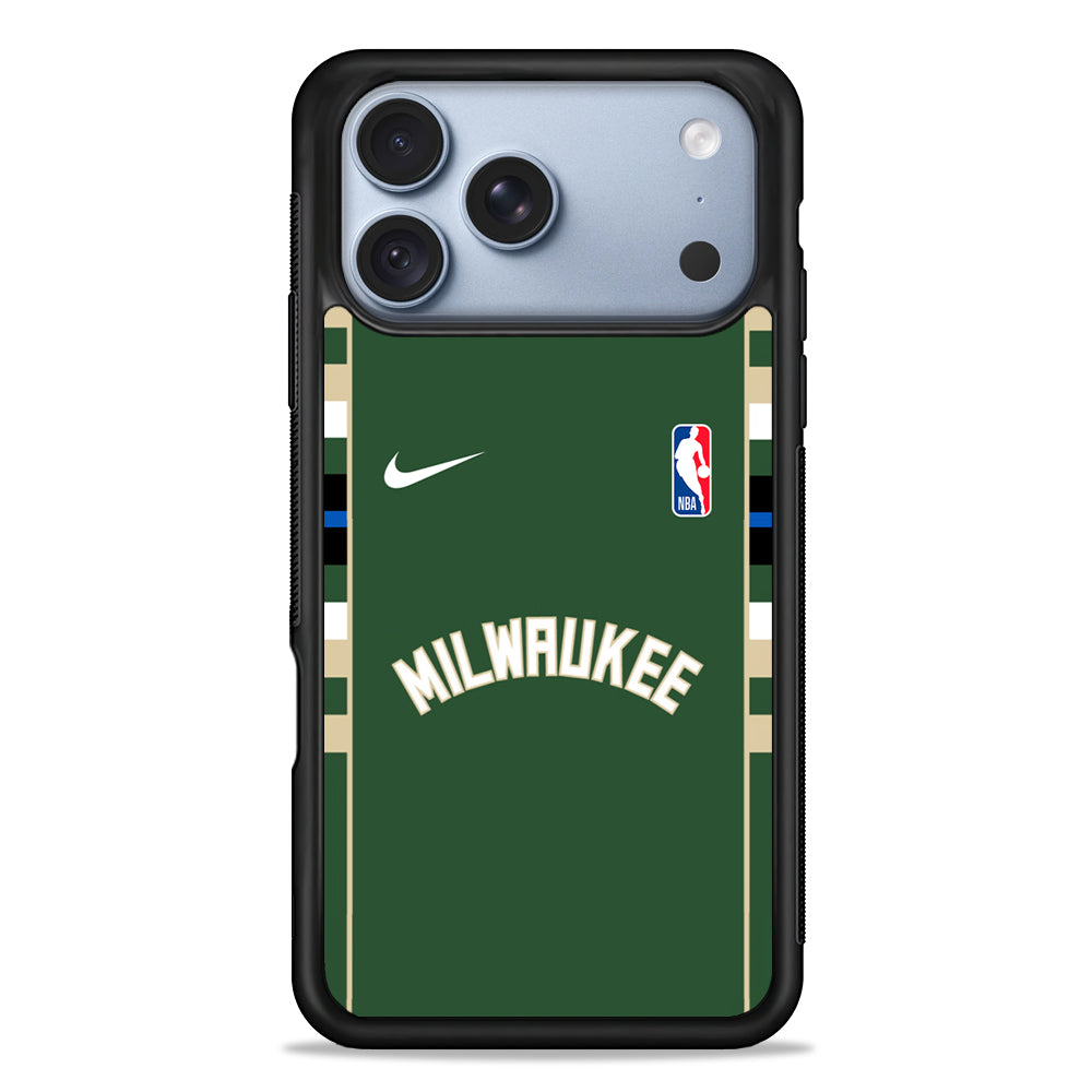 NBA Milwaukee Bucks Green Nike iPhone 18 Pro Case - iPhone 18 Pro Silicone Case