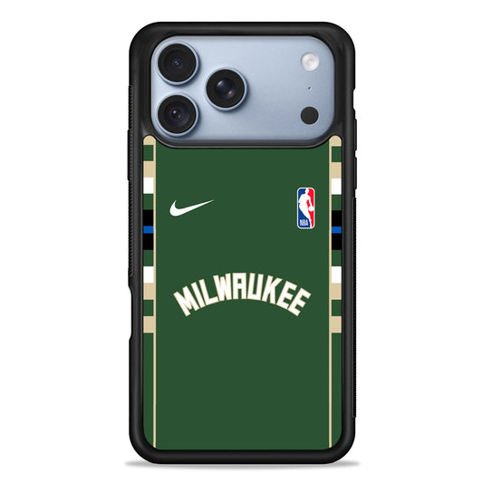 NBA Milwaukee Bucks Green Nike iPhone 18 Pro Case - iPhone 18 Pro Silicone Case