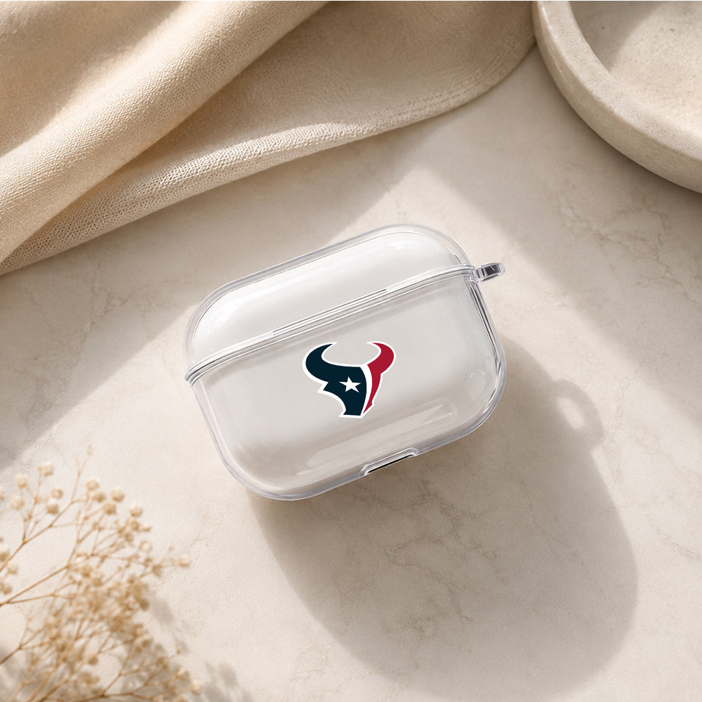 NFL Houston Texans Symbol Protective Apple AirPods Pro 3 Clear Case | Shockproof Cover