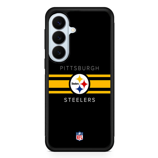 NFL Pittsburgh Steelers Yellow Stripe Samsung Galaxy S26 Plus Case | Slim Protective Rubber Cover
