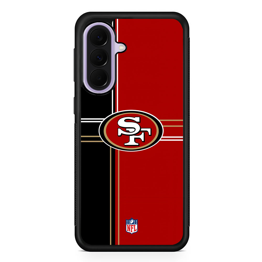 NFL San Francisco 49ers Red Black Samsung Galaxy A37 Case | Samsung Galaxy A37 Rubber Protective Case