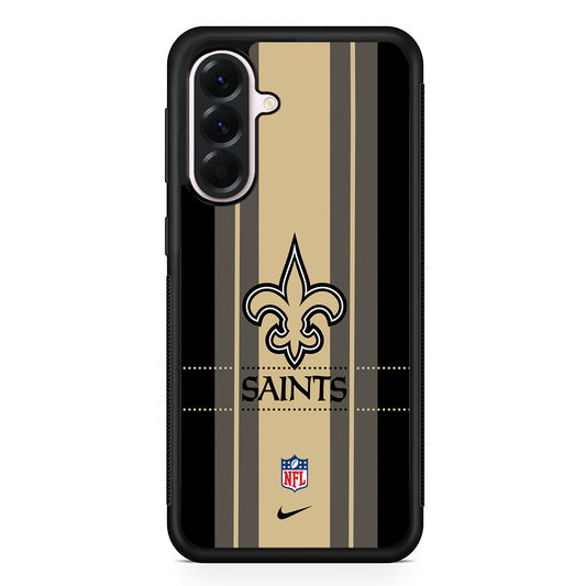 NFL New Orleans Saints Stripe Nike Samsung Galaxy A56 Case | Samsung Galaxy A56 Protective Rubber Case