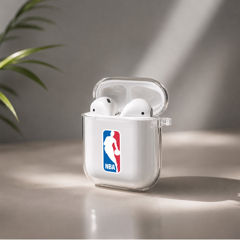 NBA Logo Protective Clear Case Cover For Apple Airpods | Soft Silicone AirPods 1 / 2 Case | Protective Cover