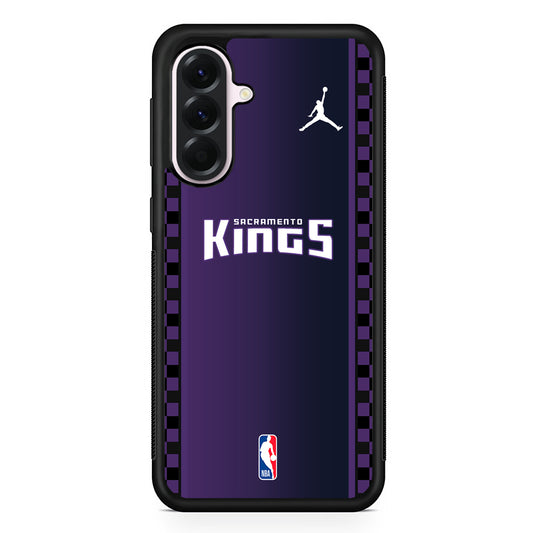 NBA Sacramento Kings Purple Jordan Samsung Galaxy A56 Case | Samsung Galaxy A56 Protective Rubber Case
