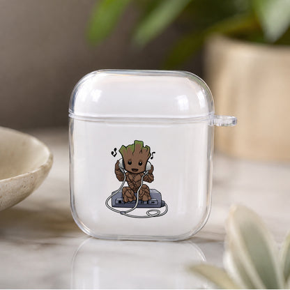 Cute The little Groot Protective Clear Case Cover For Apple Airpods | Soft Silicone AirPods 1 / 2 Case | Protective Cover