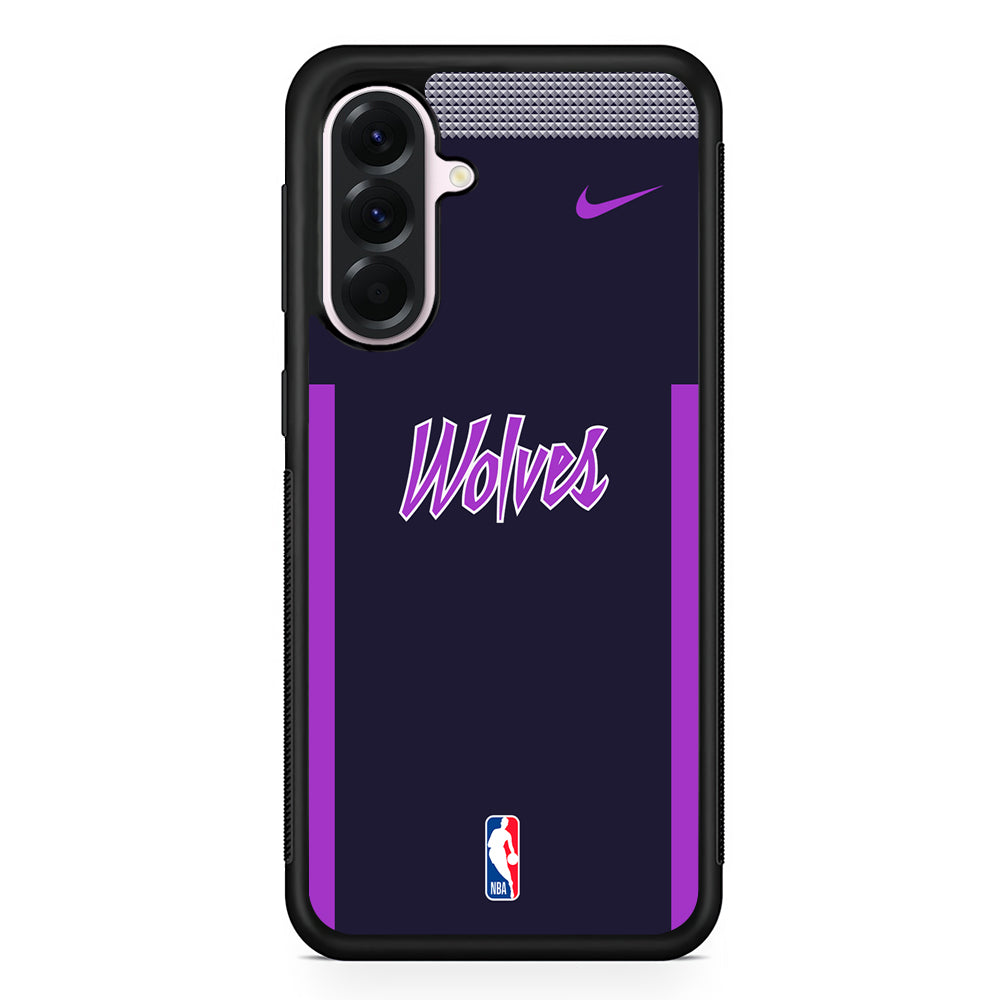 NBA Minnesota Timberwolves Purple Nike Samsung Galaxy A56 Case | Samsung Galaxy A56 Protective Rubber Case