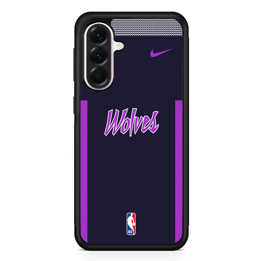 NBA Minnesota Timberwolves Purple Nike Samsung Galaxy A56 Case | Samsung Galaxy A56 Protective Rubber Case
