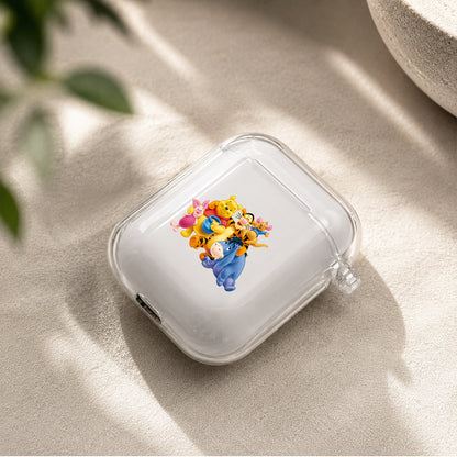 Winnie the Pooh Family Protective Clear Case Cover For Apple Airpods | Soft Silicone AirPods 1 / 2 Case | Protective Cover