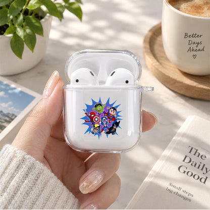 Cute Cartoon Heroes Comic Protective Clear Case Cover For Apple Airpods | Soft Silicone AirPods 1 / 2 Case | Protective Cover
