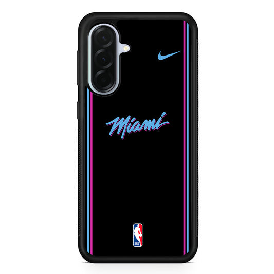 NBA Miami Heat Black Nike Samsung Galaxy A36 Case | Durable Samsung Galaxy A36 Protective Case