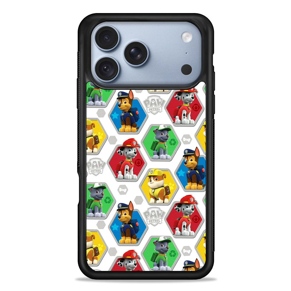 Paw Patrol Patern White iPhone 18 Pro Case - iPhone 18 Pro Silicone Case