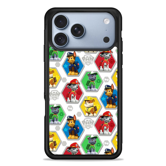 Paw Patrol Patern White iPhone 18 Pro Case - iPhone 18 Pro Silicone Case