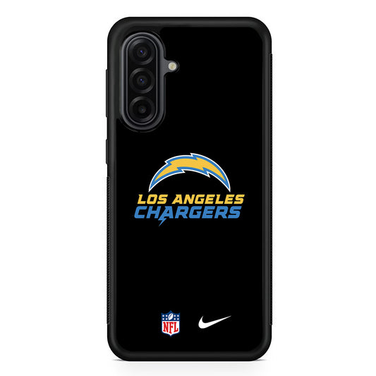 NFL Los Angeles Chargers Nike Logo Samsung Galaxy A17 Case | Durable Rubber Samsung Galaxy A17 Phone Case