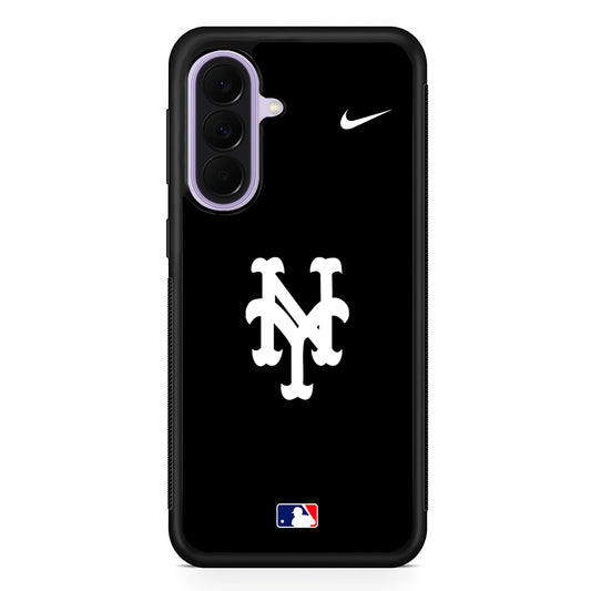 MLB New York Mets Black Nike Samsung Galaxy A37 Case | Samsung Galaxy A37 Rubber Protective Case
