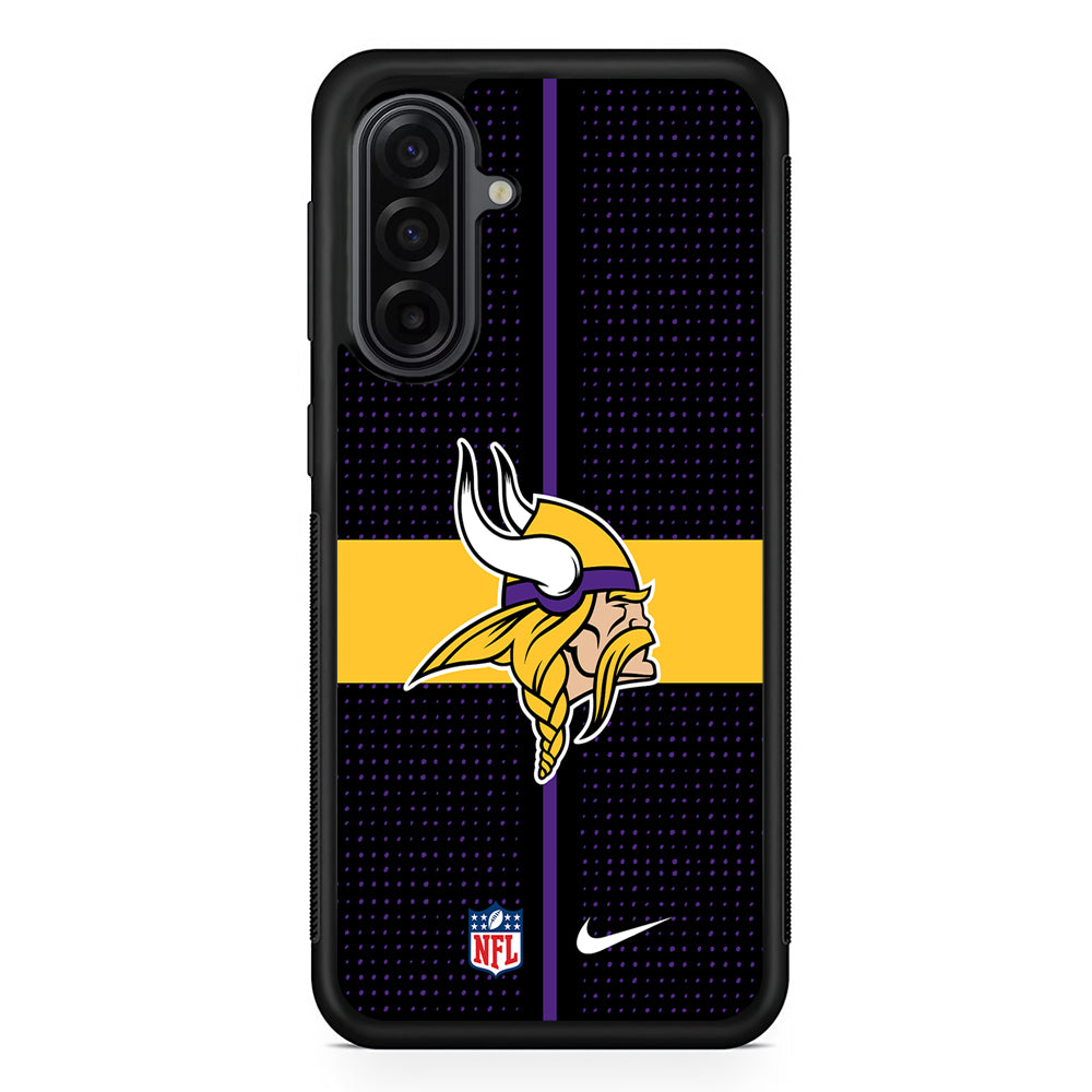 NFL Minnesota Vikings Dot Nike Samsung Galaxy A17 Case | Durable Rubber Samsung Galaxy A17 Phone Case