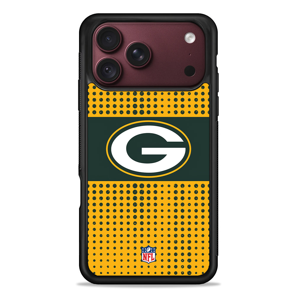 NFL Green Bay Packers Dot Pattern iPhone 18 Pro Max Case – Slim Silicone Protective Cover