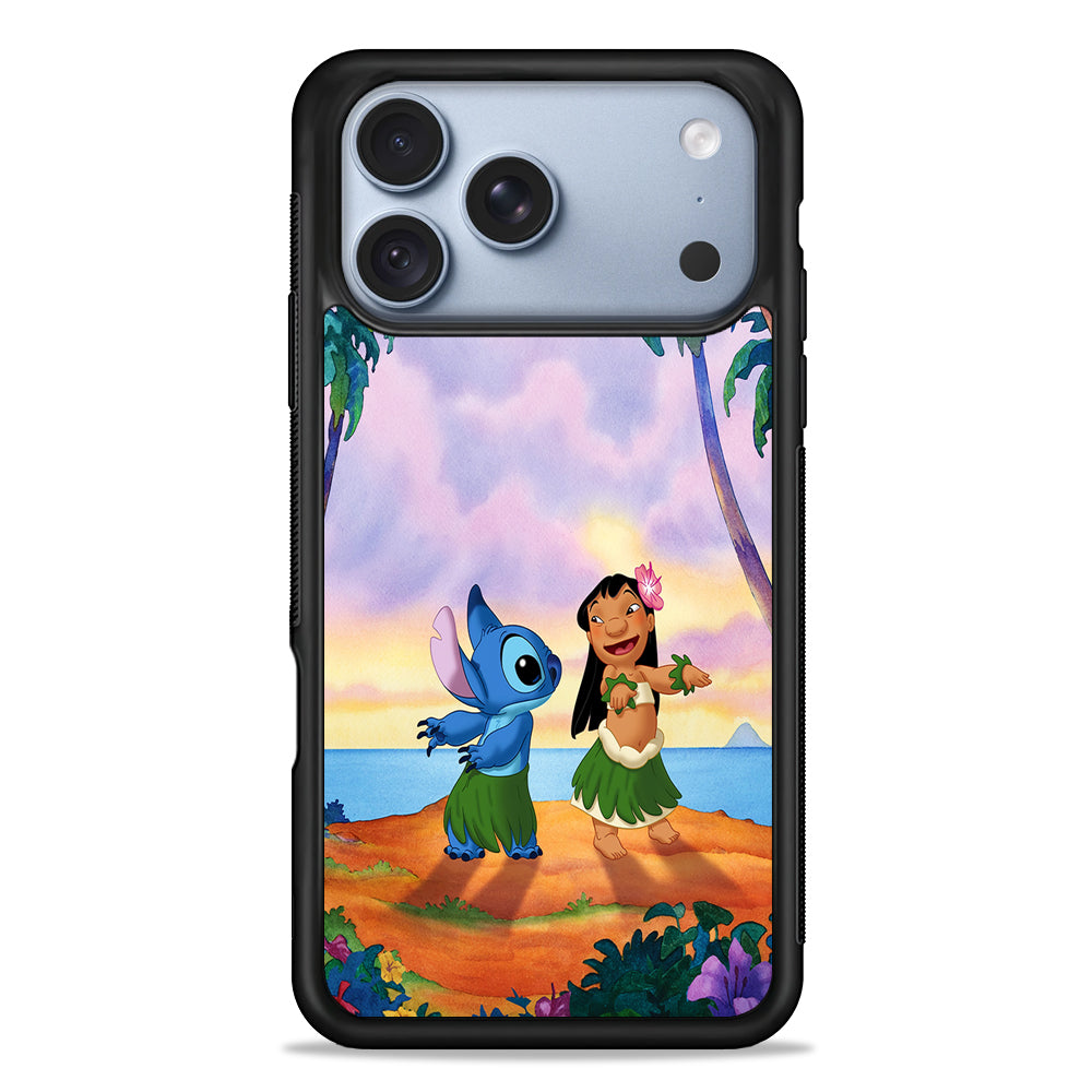 Lilo and Stitch Dancing iPhone 18 Pro Case - iPhone 18 Pro Silicone Case