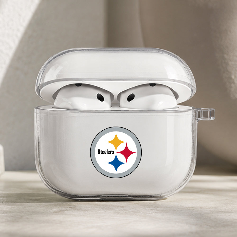 NFL Pittsburgh Steelers Symbol Protective Apple AirPods Pro 3 Clear Case | Shockproof Cover