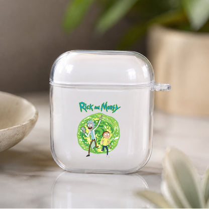 Rick and Morty Portal Protective Clear Case Cover For Apple Airpods | Soft Silicone AirPods 1 / 2 Case | Protective Cover