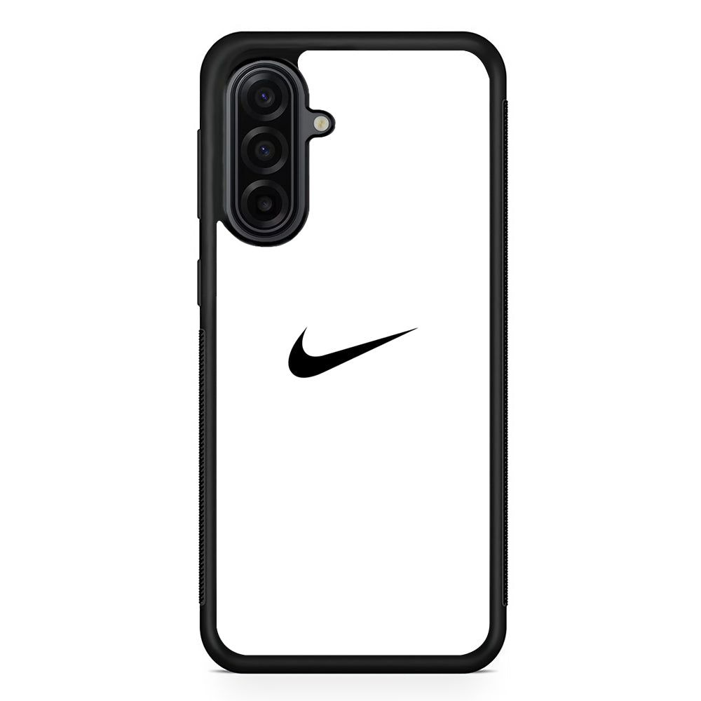 Nike Logo White Simple Samsung Galaxy A17 Case | Durable Rubber Samsung Galaxy A17 Phone Case