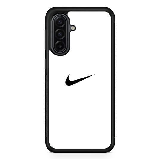 Nike Logo White Simple Samsung Galaxy A17 Case | Durable Rubber Samsung Galaxy A17 Phone Case