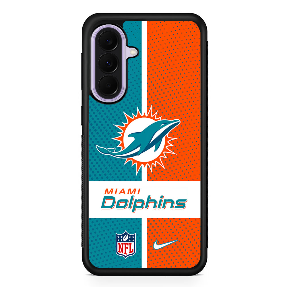 NFL Miami Dolphins Team Nike Samsung Galaxy A37 Case | Samsung Galaxy A37 Rubber Protective Case