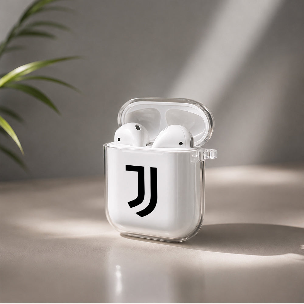 Juventus Logo Protective Clear Case Cover For Apple Airpods | Soft Silicone AirPods 1 / 2 Case | Protective Cover