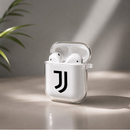 Juventus Logo Protective Clear Case Cover For Apple Airpods | Soft Silicone AirPods 1 / 2 Case | Protective Cover