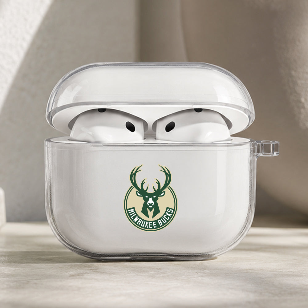 NBA Milwaukee Bucks Symbol Protective Apple AirPods Pro 3 Clear Case | Shockproof Cover