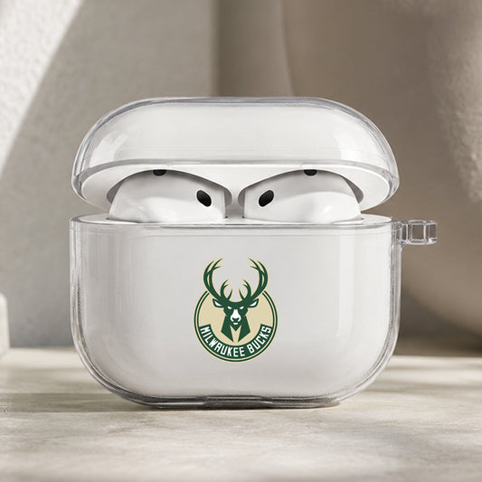 NBA Milwaukee Bucks Symbol Protective Apple AirPods Pro 3 Clear Case | Shockproof Cover