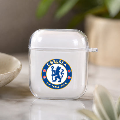 Chelsea Logo Protective Clear Case Cover For Apple Airpods | Soft Silicone AirPods 1 / 2 Case | Protective Cover