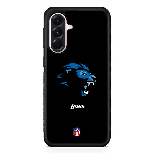 NFL Detroit Lions Black Samsung Galaxy A56 Case | Samsung Galaxy A56 Protective Rubber Case