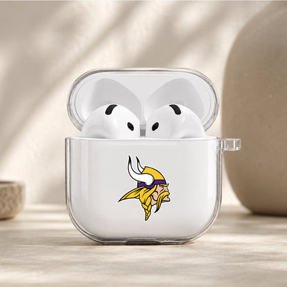 NFL Minnesota Vikings Logo Protective Apple Airpods 4 Clear Case - Durable Clear Protection