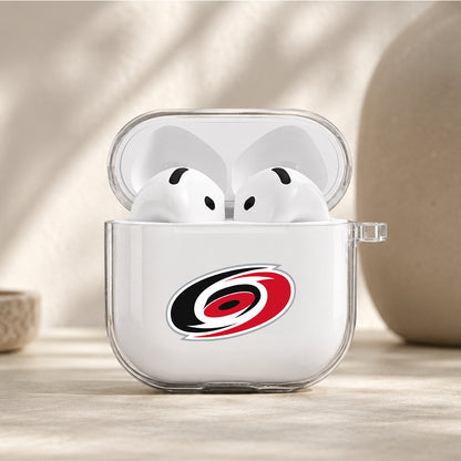 NHL Carolina Hurricanes Logo Protective Apple Airpods 4 Clear Case - Durable Clear Protection