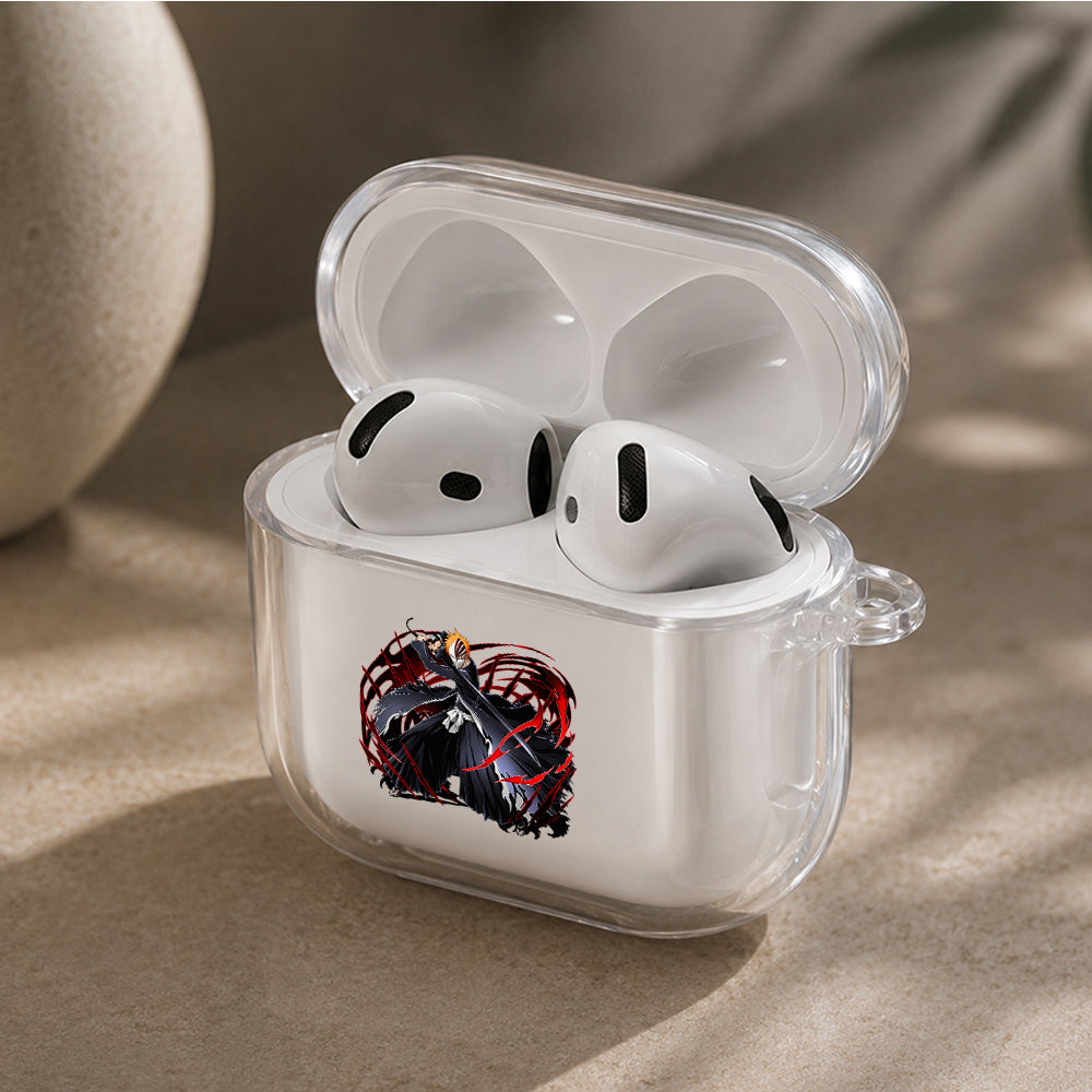 Bleach Ichigo Hollow Mask Protective Apple Airpods 4 Clear Case - Durable Clear Protection